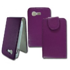 Leather feel Flip Pouch Compatible For Samsung Galaxy POCKET NEO S5310 S5312 - Purple