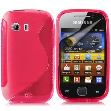 S-line Wave TPU Silicone Gel Cover Case for Samsung Galaxy Y S5360 - Pink