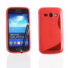 S Line Wave Gel Case Cover For Samsung Galaxy Ace 3 S7270 S7272 S7275 - Red