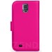 Book Flip Leather Wallet Case Cover For Samsung Galaxy S5 Mini Hot Pink