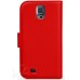 Book Flip Leather Wallet Case Cover For Samsung Galaxy S5 Mini Red