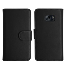 Book Shape Back Leather Case Cover for Samsung Galaxy S7 in Black