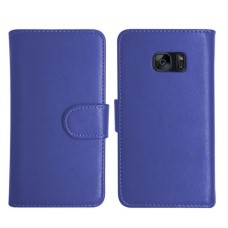 Book Shape Back Leather Case Cover for Samsung Galaxy S7 in Blue