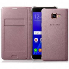 Genuine Samsung Flip Wallet Cover For A5 2016 ROSE GOLD- EF-WA510PZEGWW