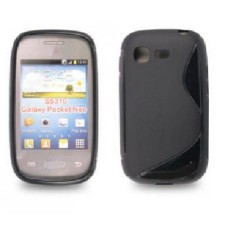 S Line Wave Gel Case Cover For Samsung Galaxy S5310 Pocket Neo - Black