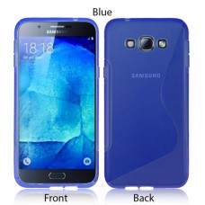 S-Line Soft Silicon Gel Case For Samsung Galaxy A8 in Blue