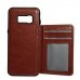 VINTAGE SERIES - Galaxy S8 Leather Case With Card Slot Brown