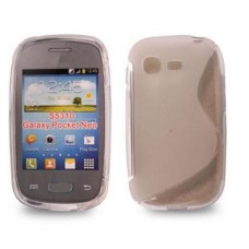 S Line Wave Gel Case Cover For Samsung Galaxy S5310 Pocket Neo - Clear