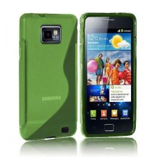 GRIP S-LINE SILICONE GEL CASE FITS SAMSUNG GALAXY S2 i9100 - GREEN