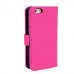 Luxury Magnetic Flip Stand Book Wallet PU Leather Case Cover For Apple iPhone 6/6S in Hot Pink