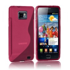 GRIP S-LINE SILICONE GEL CASE FITS SAMSUNG GALAXY S2 i9100 - HOT PINK