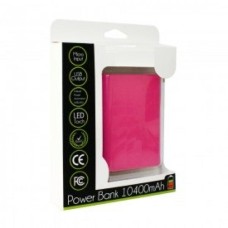 Power Bank 10400 mAh Compatible for all kinds of Mobile Phone in Hot Pink