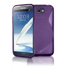 S Line Wave Silicone Gel Case Phone Cover For SAMSUNG GALAXY Note 2 N7100 - Purple