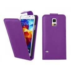 Magnetic Flip Leather Flip Back Case for Samsung Galaxy S5 G900F - Purple