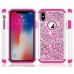 Luxury Bling Glitter Hybrid Soft Silicone Hard PC Case Cover For Iphone X 8 8plus