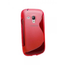 S-Line TPU Silicon Case For Samsung Galaxy S3 mini i8190 Back Cover-Red