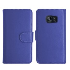 Book Shape Back Leather Case Cover for Samsung Galaxy S7 Edge in Blue