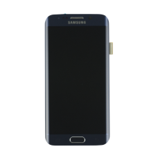 Genuine Samsung S6 Edge SM-G925 Lcd and Touchpad with Frame Assembly in Black - Samsung Part number : GH97-17162A