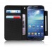 Smart Wallet Soft Leather Touch compatible for Samsung S4 Mini in Black