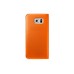 Flip Wallet Cover Back Case Compatible for Samsung Galaxy S6/S6 Edge - Orange in Retail Pack