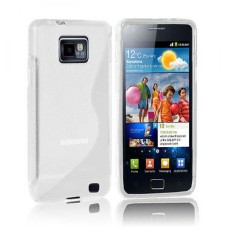 GRIP S-LINE SILICONE GEL CASE FITS SAMSUNG GALAXY S2 i9100 - WHITE