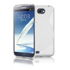 S Line Wave Silicone Gel Case Phone Cover For SAMSUNG GALAXY Note 2 N7100 - White